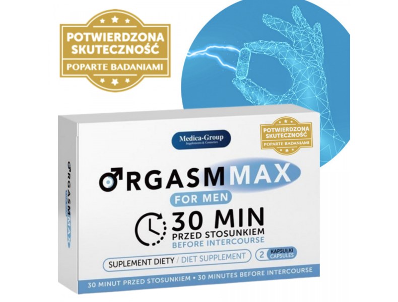 Kapsulki OrgasmMax na wzwód erekcję orgazm u mężczyzn 2 tabletki